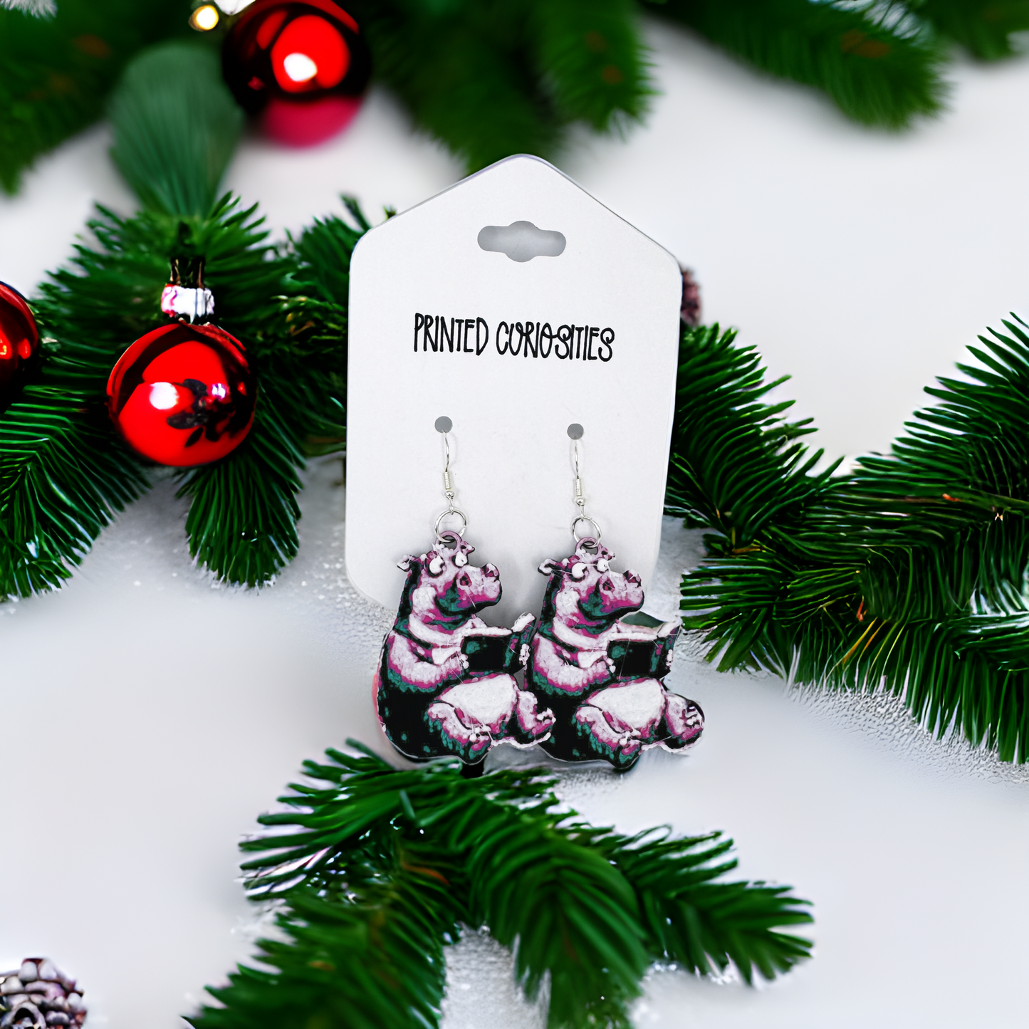 Hippo Earrings - Lightweight & Unique Jewelry
