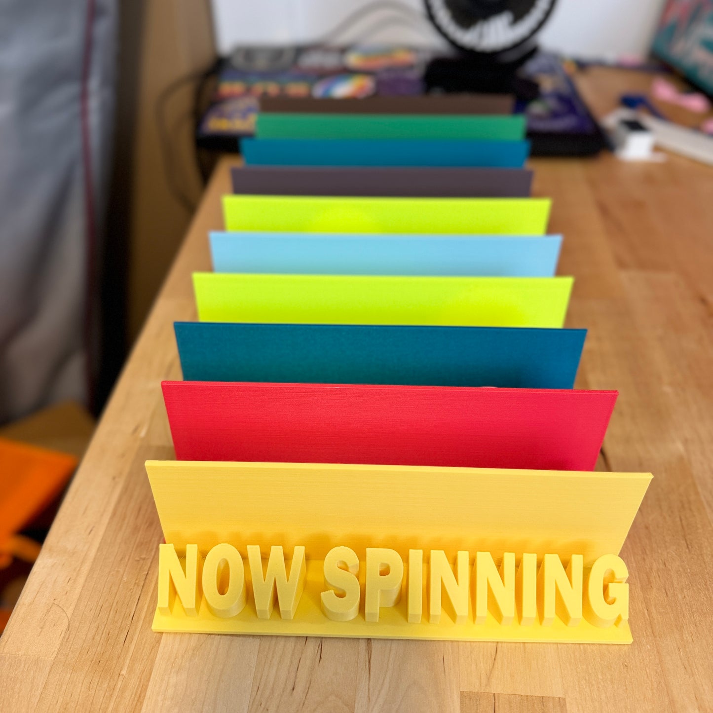 Now Spinning Vinyl Display-Multi-Color 3D Printed