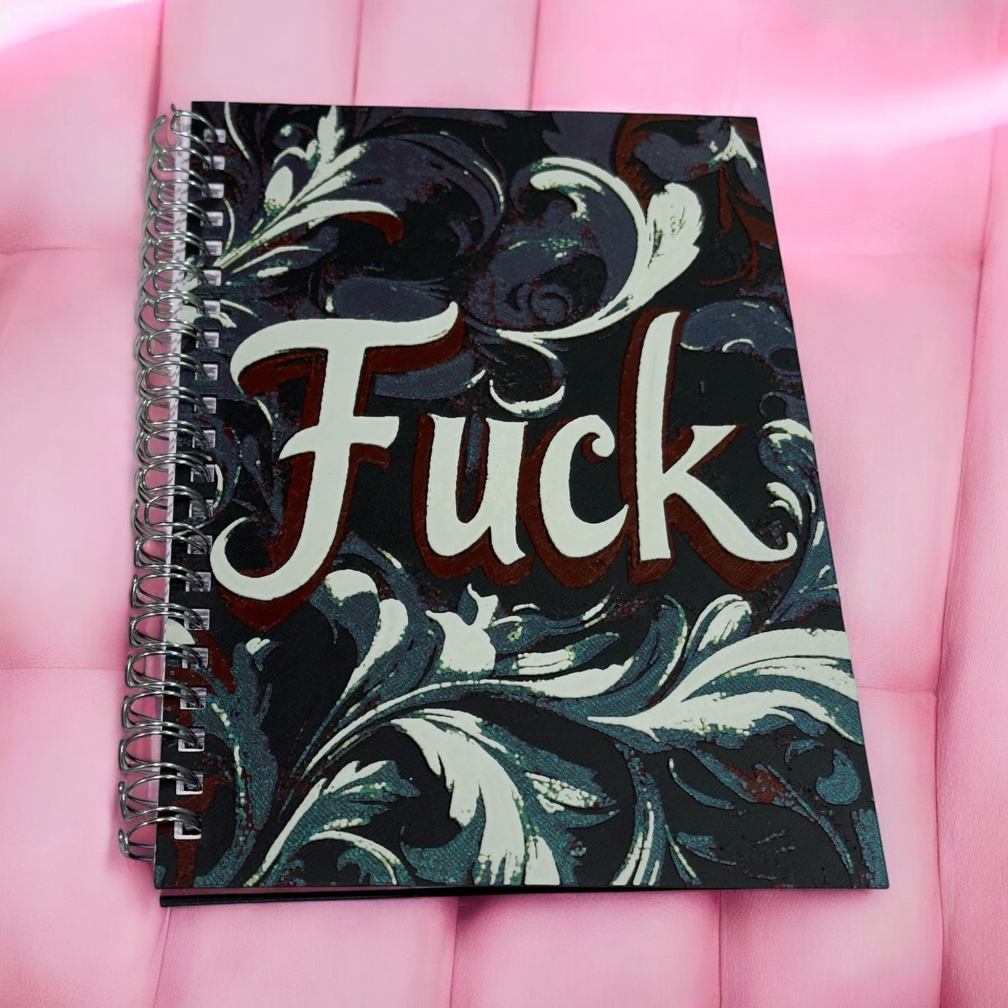 Bold 3D Printed Journal with F Word: Unique, Edgy Notebook for Adults, Gag Gifts & Humor Lovers