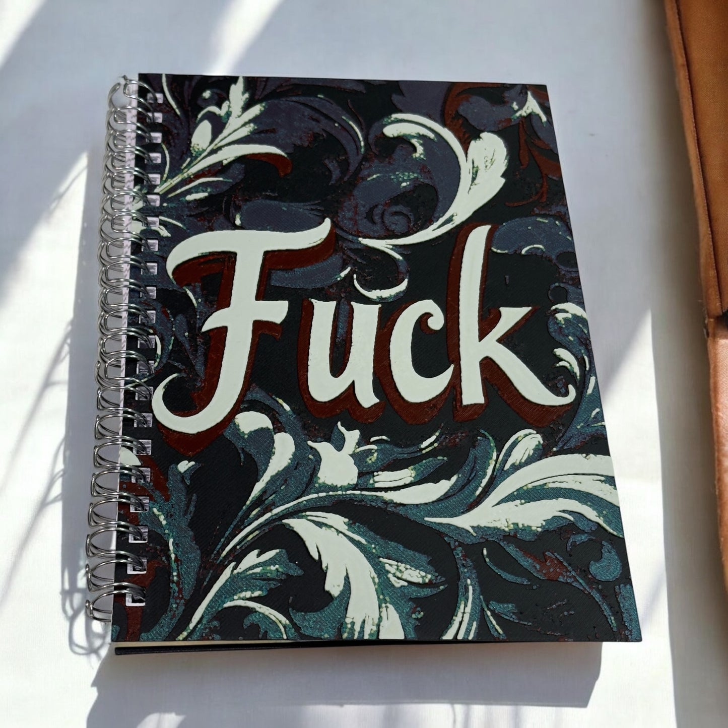 Bold 3D Printed Journal with F Word: Unique, Edgy Notebook for Adults, Gag Gifts & Humor Lovers