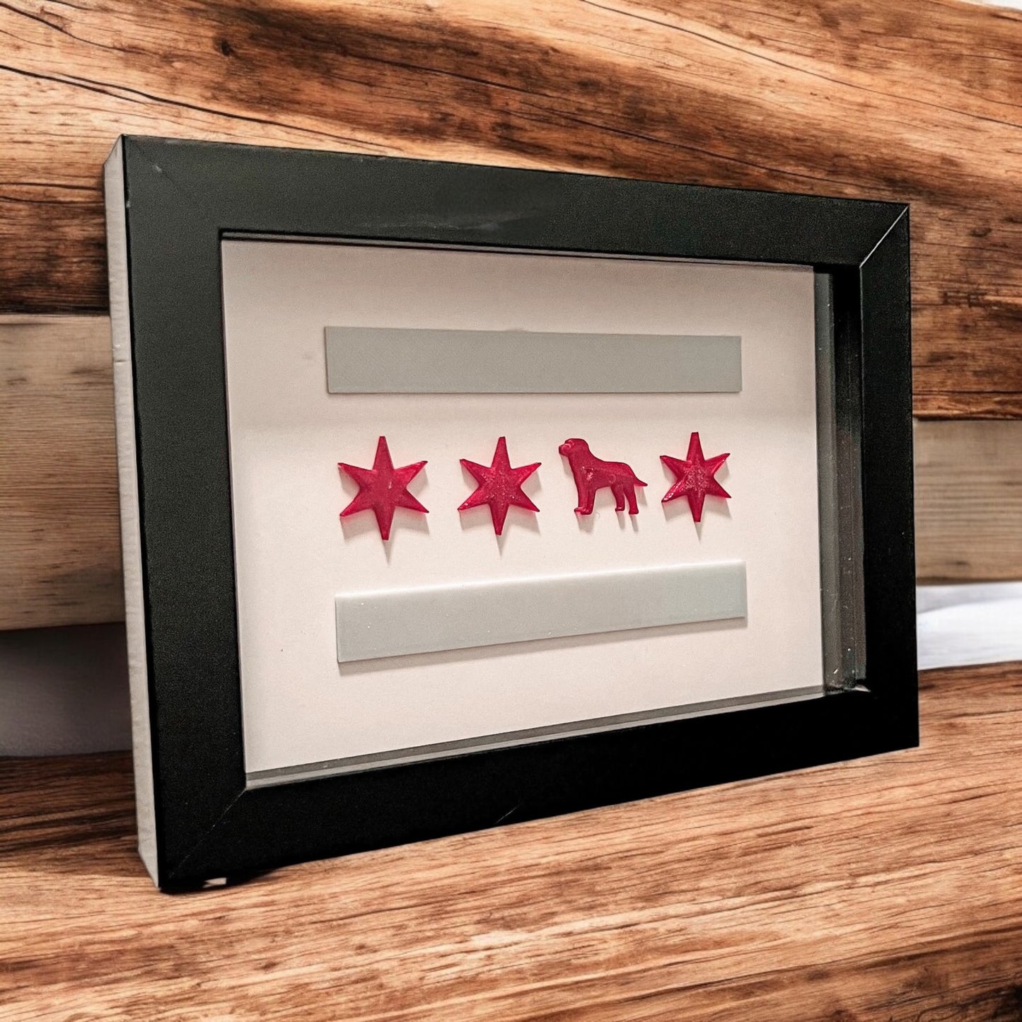 Chicago Flag with Dog