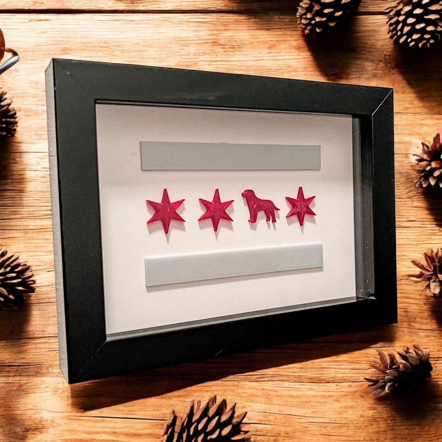 Chicago Flag with Dog