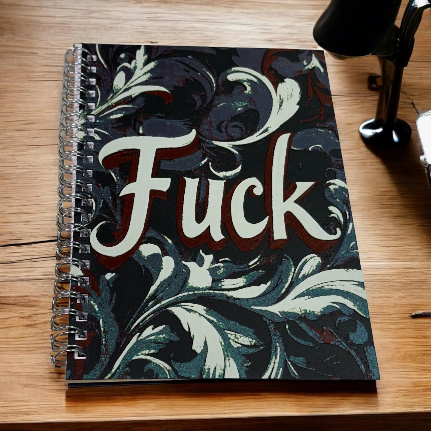 Bold 3D Printed Journal with F Word: Unique, Edgy Notebook for Adults, Gag Gifts & Humor Lovers