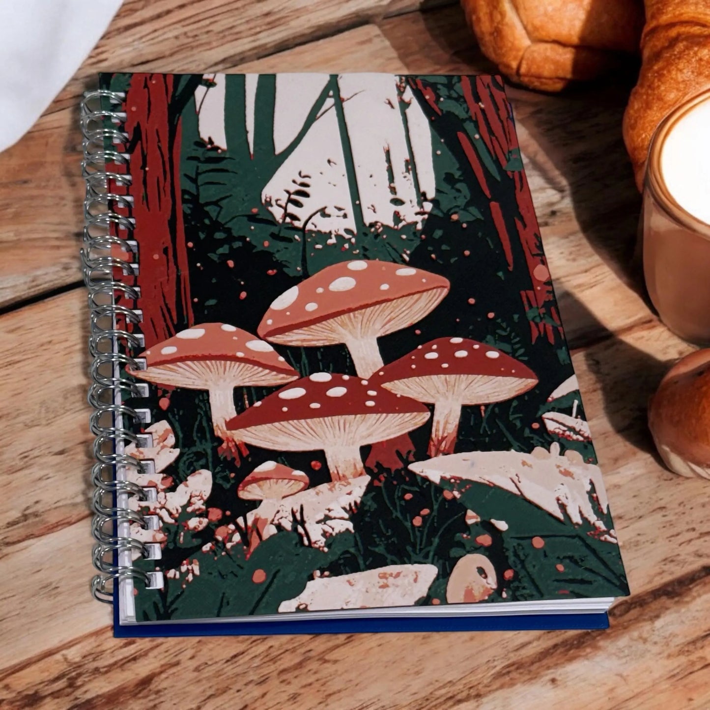 Magical 3D Printed Mushroom Journal: Handcrafted Notebook for Nature and Fungi Lovers